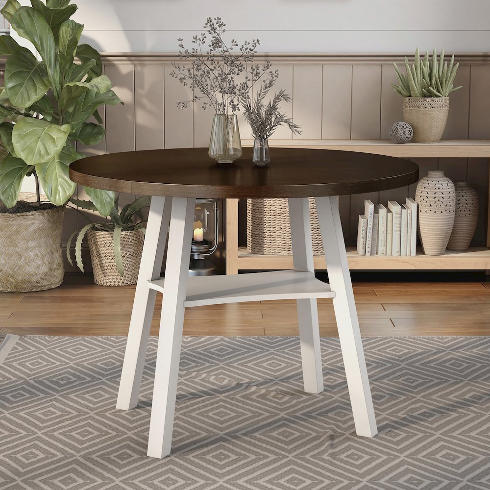 Elda Wood Drop-Leaf Counter Height Dining Table