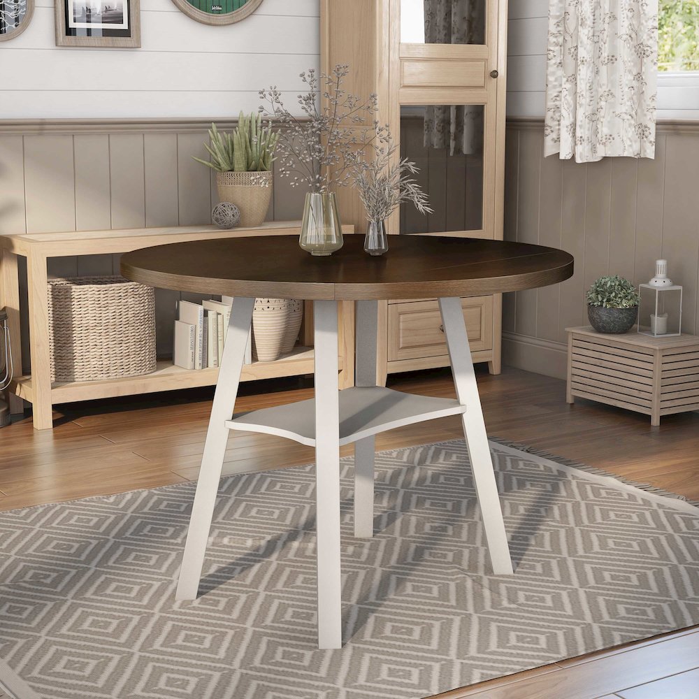 Elda Wood Drop-Leaf Counter Height Dining Table