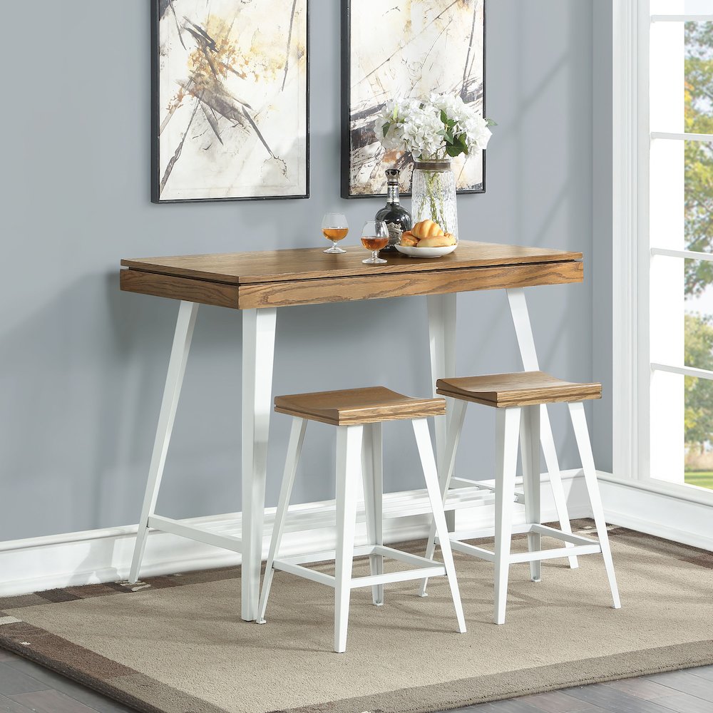 Melba Wood 3-Piece Counter Height Table Set
