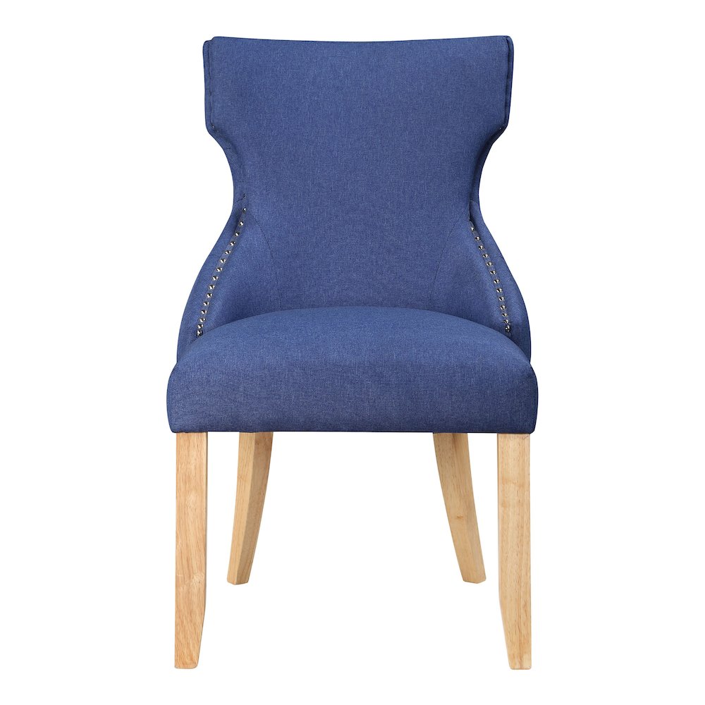 Glanz Linen Fabric Wing-Back Side Chair (Set of 2)