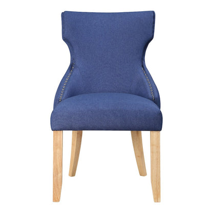Glanz Linen Fabric Wing-Back Side Chair (Set of 2)
