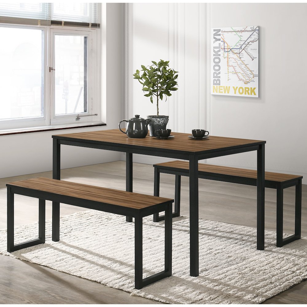 Caritina Wood 3-Piece Counter Height Dining Set