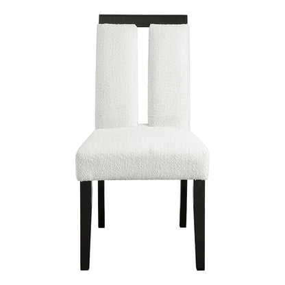 Prat Boucle Upholstered Side Chairs in Black (Set of 2)