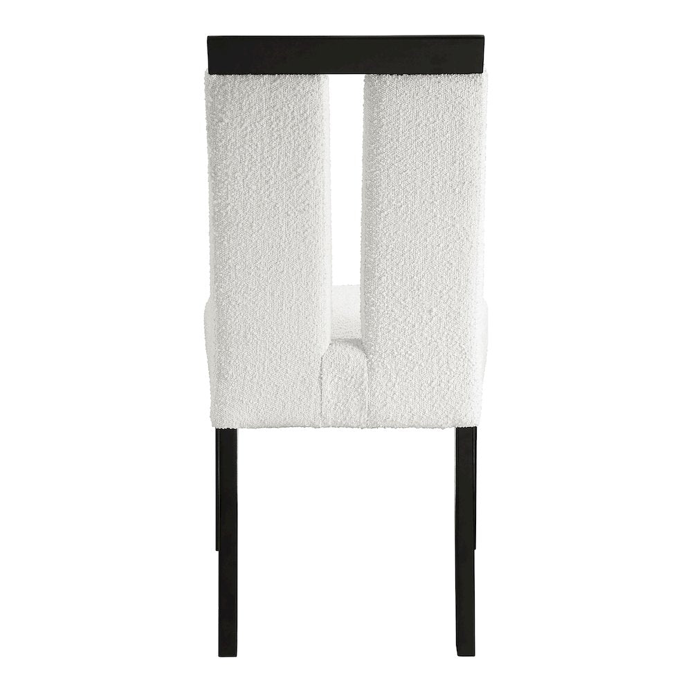 Prat Boucle Upholstered Side Chairs in Black (Set of 2)