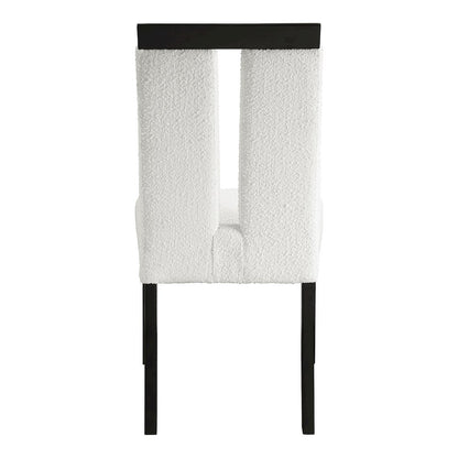 Prat Boucle Upholstered Side Chairs in Black (Set of 2)