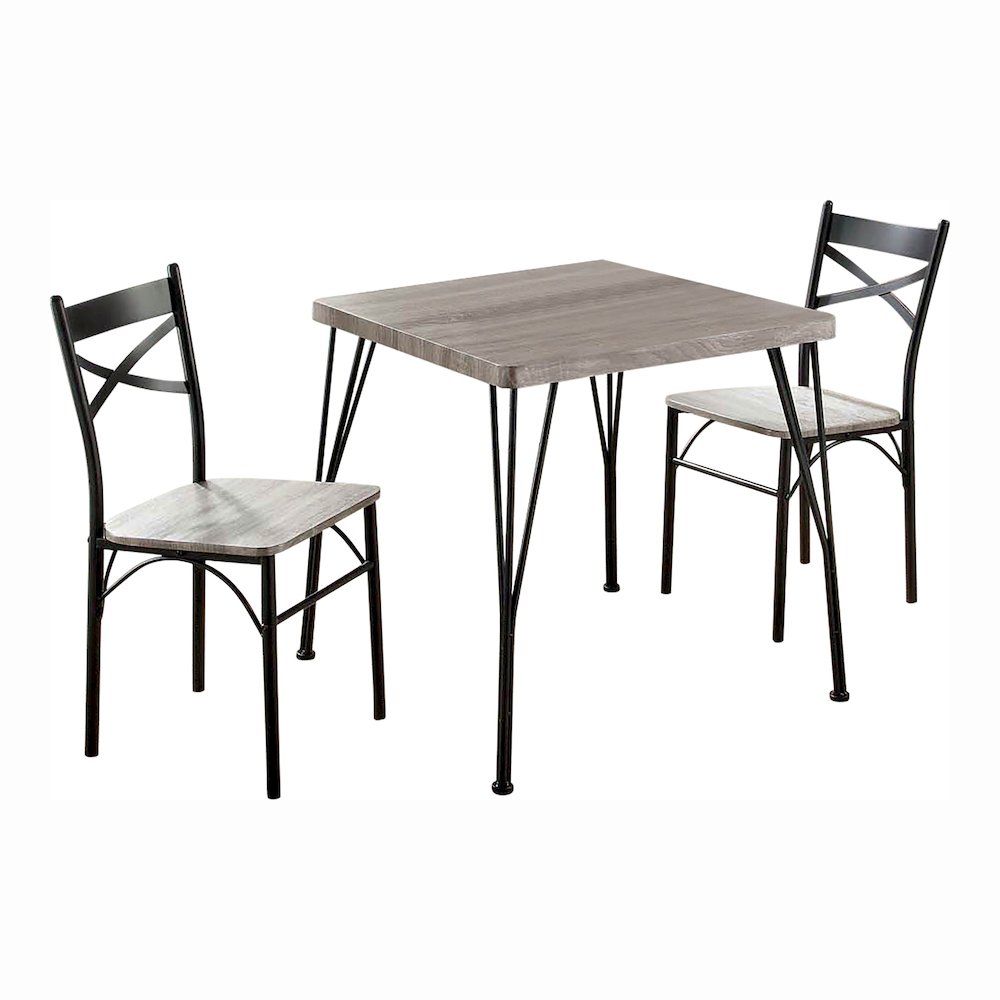 Kelle Transitional Metal 3-Piece Dining Set