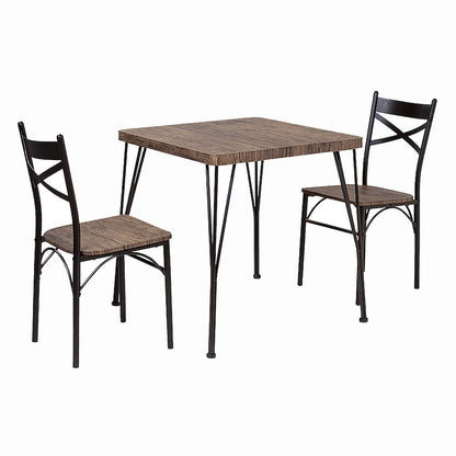 Kelle Transitional Metal 3-Piece Dining Set