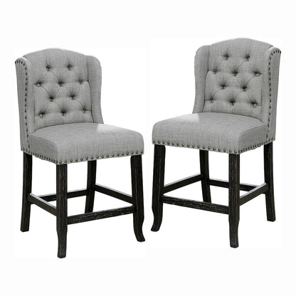 Sinuata Fabric Wingback Counter Chair (Set of 2)