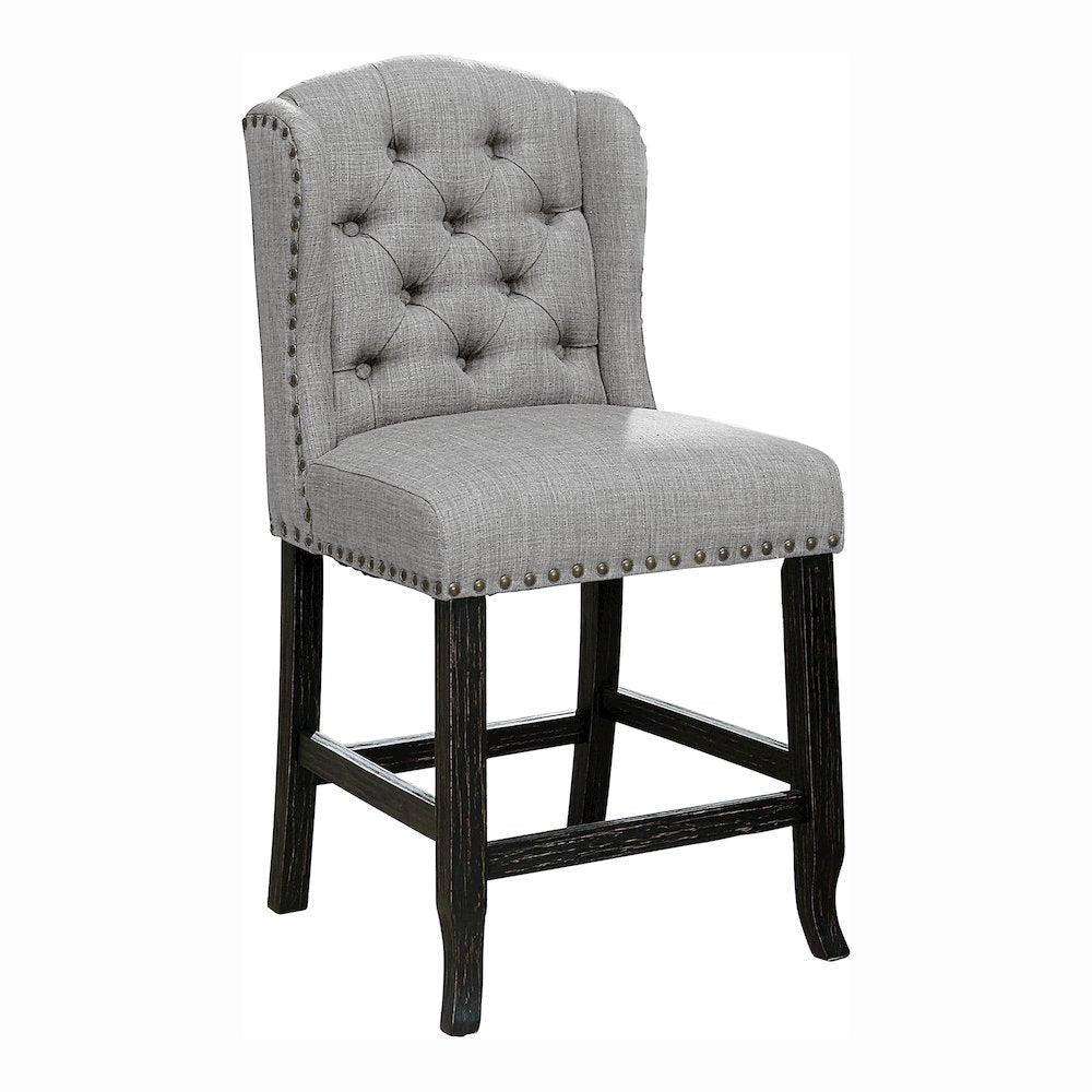 Sinuata Fabric Wingback Counter Chair (Set of 2)