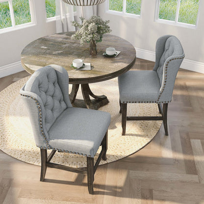 Sinuata Fabric Wingback Counter Chair (Set of 2)