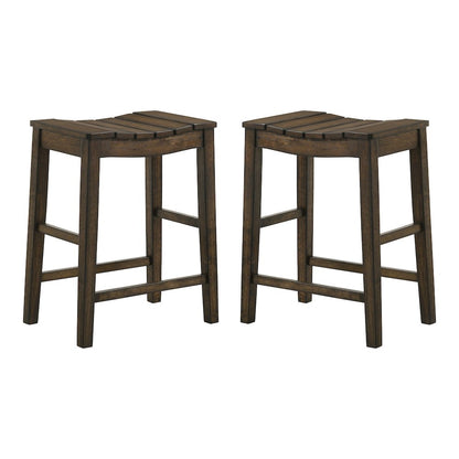 Niem Wood Counter Height Stools (Set of 2)