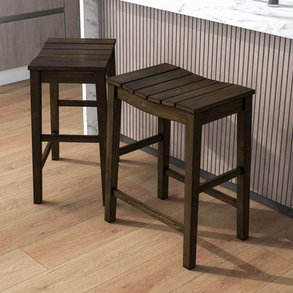 Niem Wood Counter Height Stools (Set of 2)