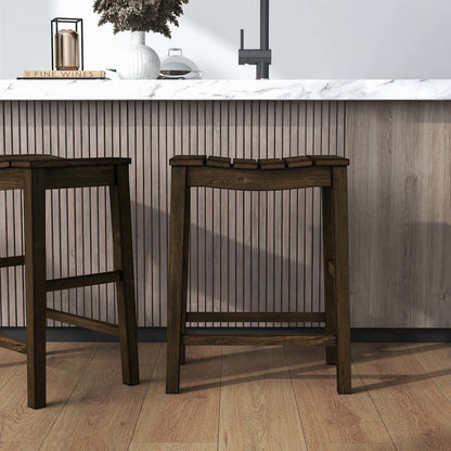 Niem Wood Counter Height Stools (Set of 2)