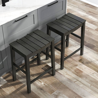 Niem Wood Counter Height Stools (Set of 2)
