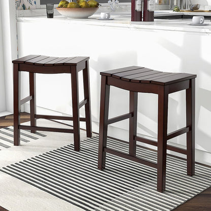 Niem Wood Counter Height Stools (Set of 2)