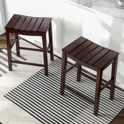 Niem Wood Counter Height Stools (Set of 2)