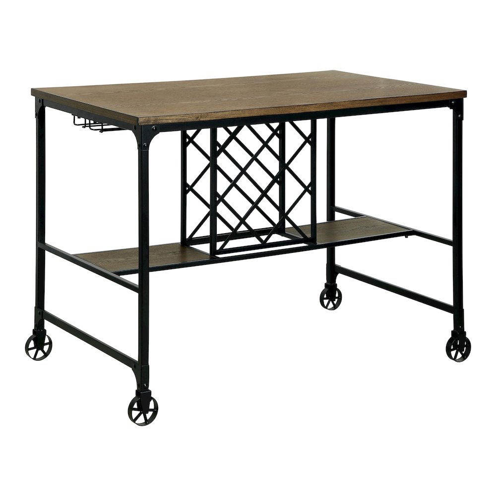 Manny Counter Height Dining Table in Medium Oak