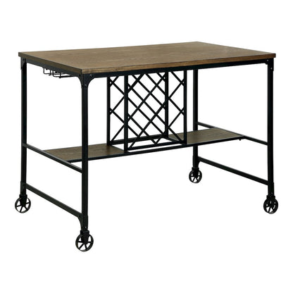 Manny Counter Height Dining Table in Medium Oak