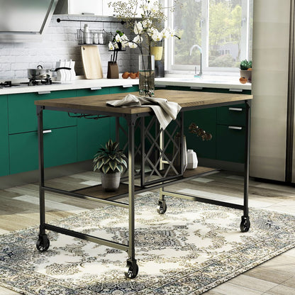 Manny Counter Height Dining Table in Medium Oak