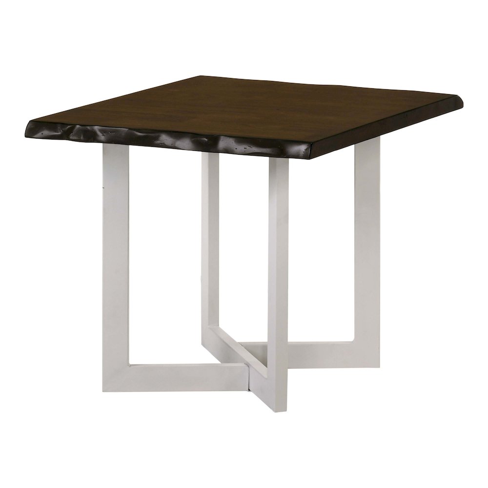 Krestian Wood 2-Piece Coffee Table Set in Oak and White