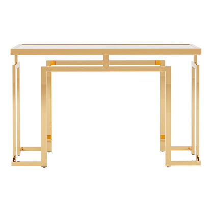 Mahone Modern Glass Top Console Table