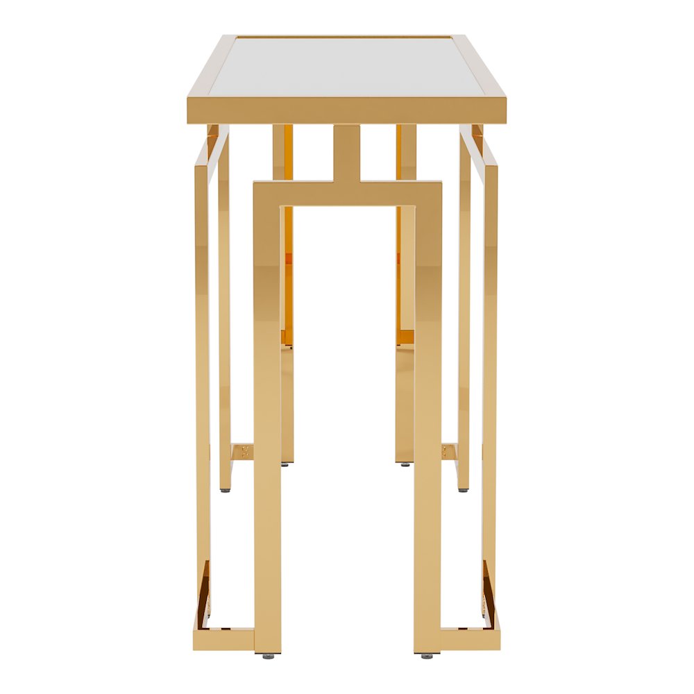 Mahone Modern Glass Top Console Table
