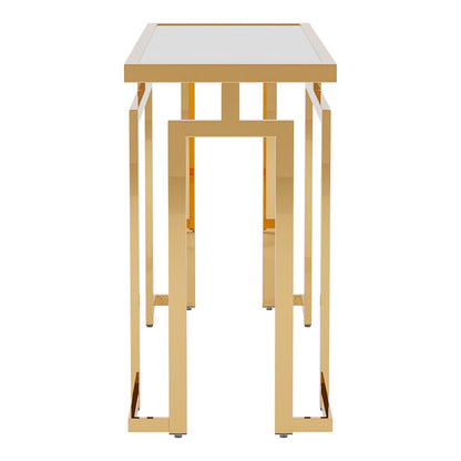Mahone Modern Glass Top Console Table