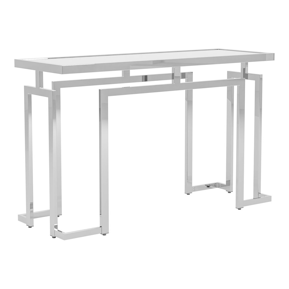 Mahone Modern Glass Top Console Table