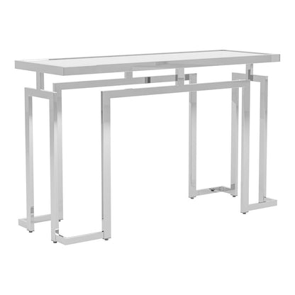Mahone Modern Glass Top Console Table