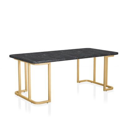 Clotten 3-Piece Metal Coffee Table Set in Black