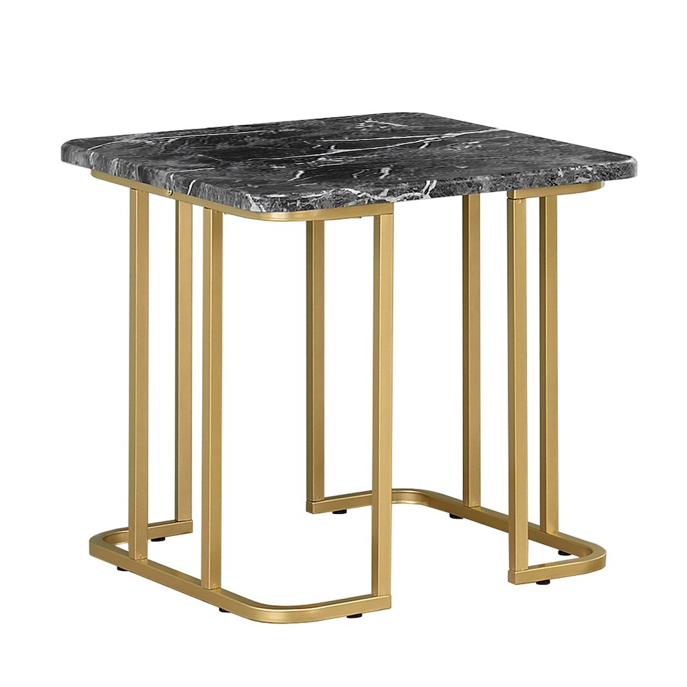 Clotten 3-Piece Metal Coffee Table Set in Black