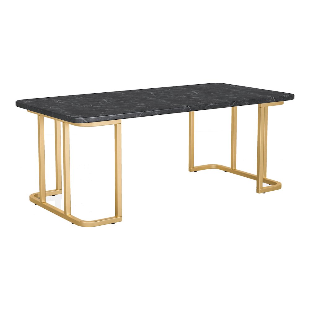 Clotten Modern Metal Coffee Table in Black