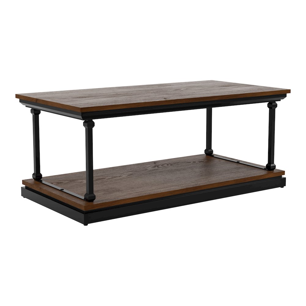 Drewden Transitional Wood 1-Shelf Coffee Table