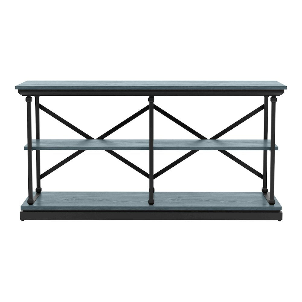 Drewden Transitional Wood 2-Shelf Console Table