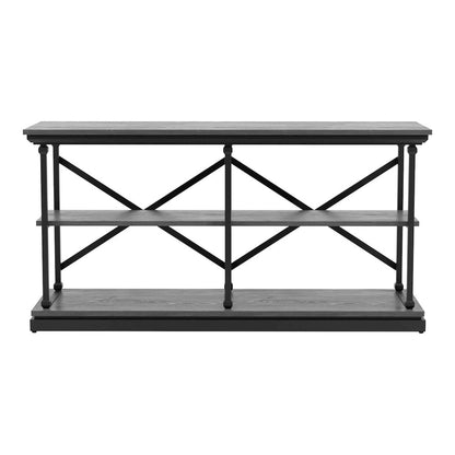 Drewden Transitional Wood 2-Shelf Console Table