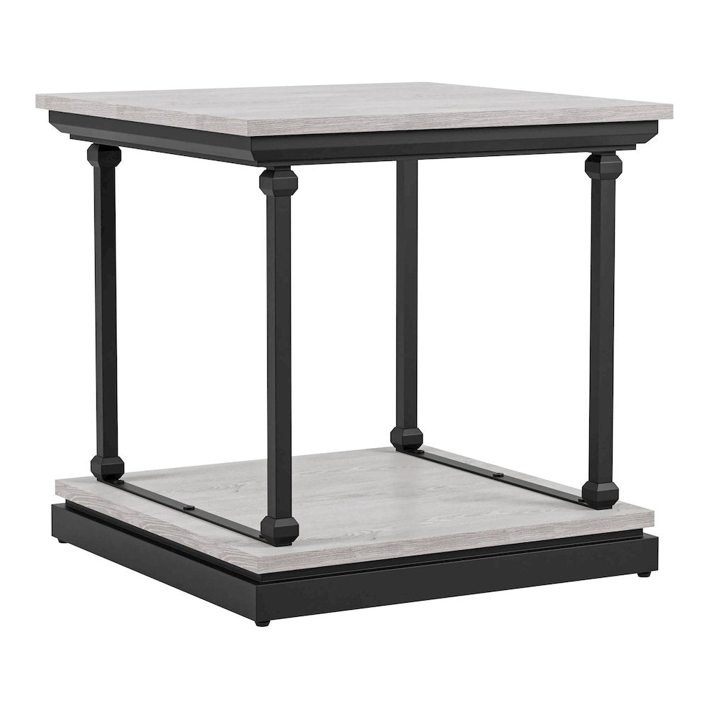 Drewden Transitional2-Piece Wood Coffee Table Set in Antique White