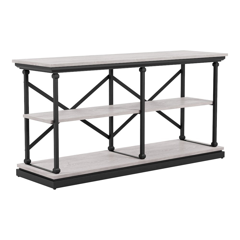 Drewden Transitional3-Piece Wood Coffee Table Set in Antique White