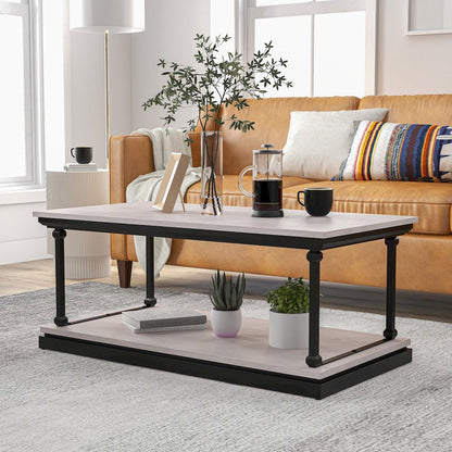 Drewden Transitional Wood 1-Shelf Coffee Table