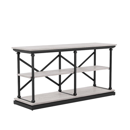 Drewden Transitional Wood 2-Shelf Console Table