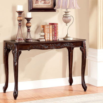Alice Traditional Solid Wood Console Table in Dark Cherry