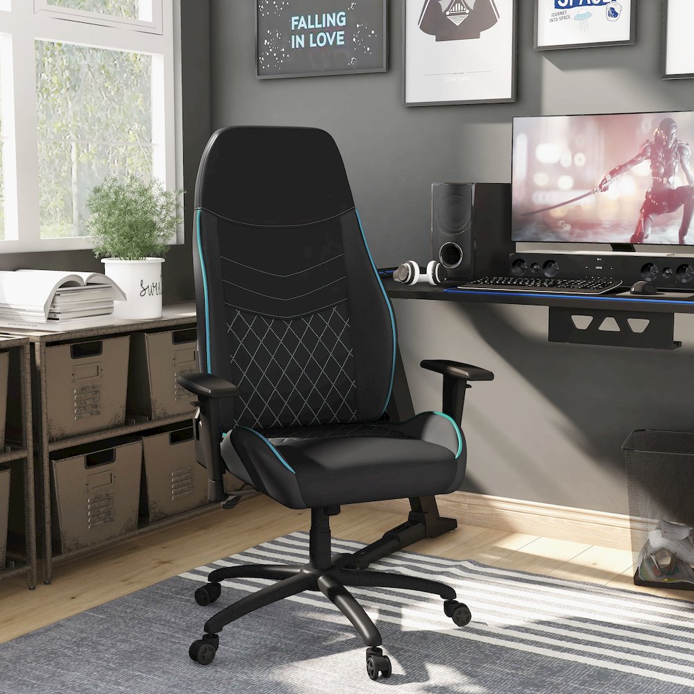 Aguil Faux Leather Adjustable Gaming Chair