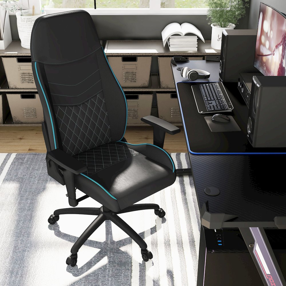 Aguil Faux Leather Adjustable Gaming Chair