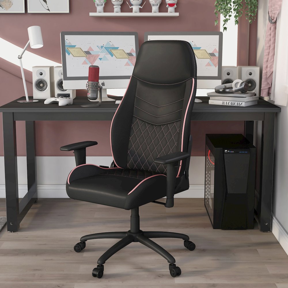 Aguil Faux Leather Adjustable Gaming Chair