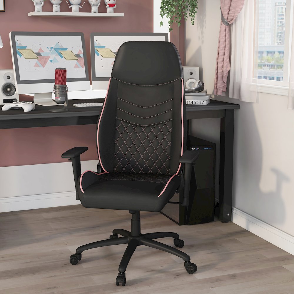 Aguil Faux Leather Adjustable Gaming Chair