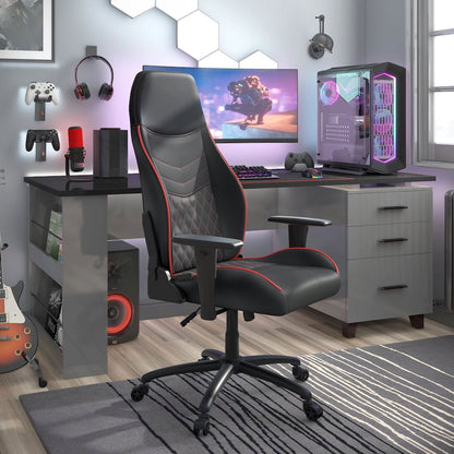 Aguil Faux Leather Adjustable Gaming Chair