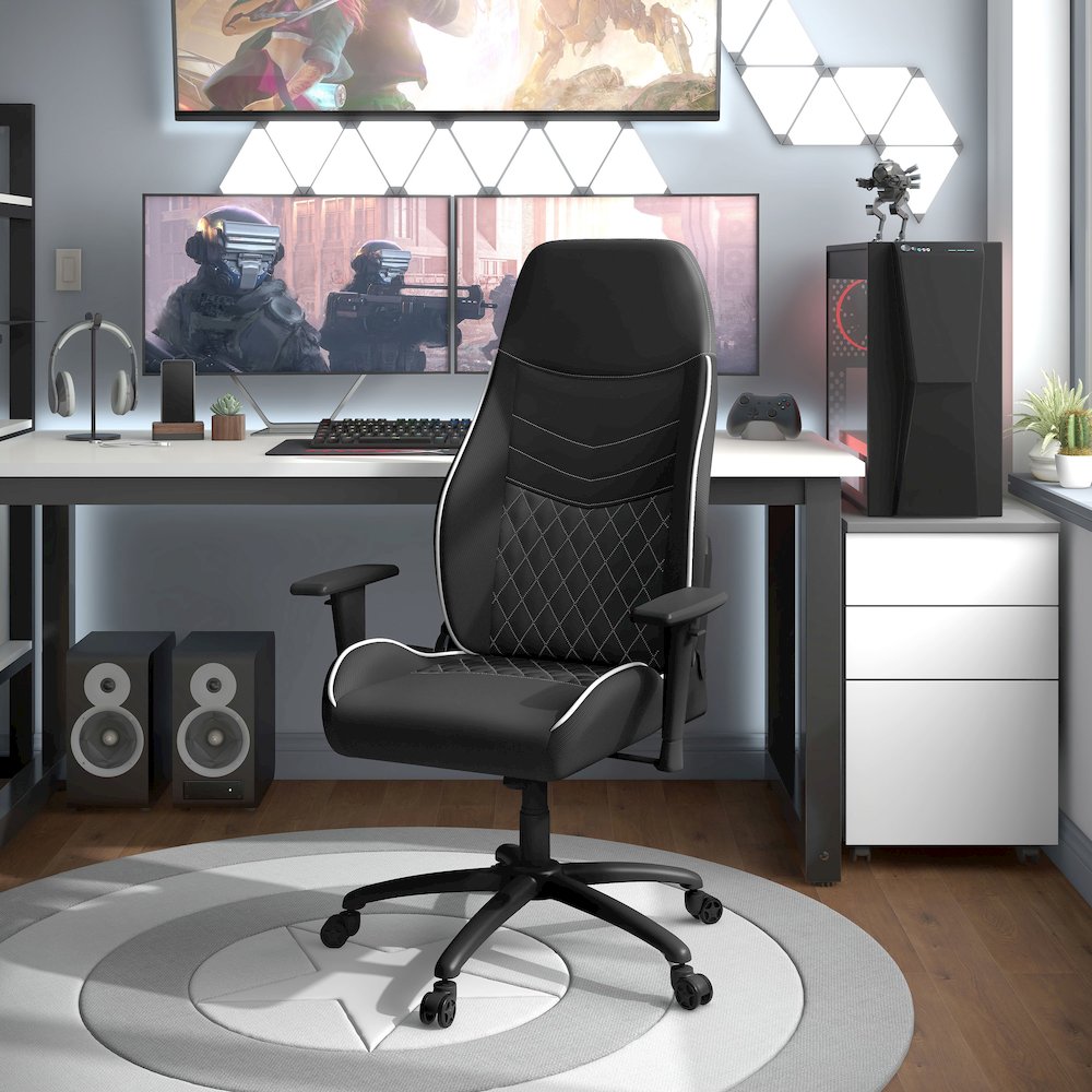 Aguil Faux Leather Adjustable Gaming Chair