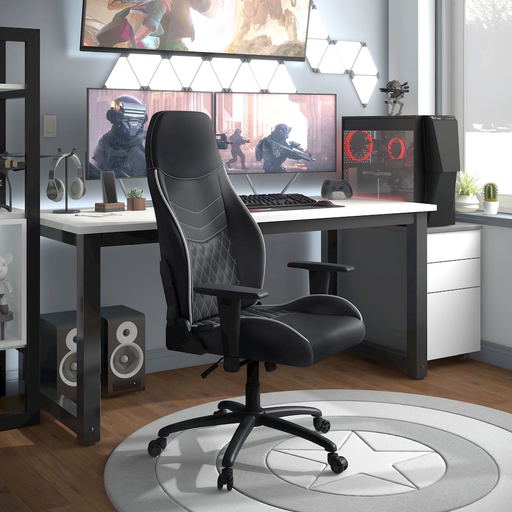 Aguil Faux Leather Adjustable Gaming Chair