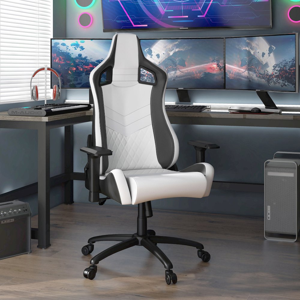Singe Faux Leather Adjustable Gaming Chair