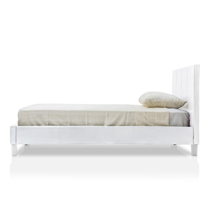 Ramone Solid Wood Frame Faux Leather Platform Bed
