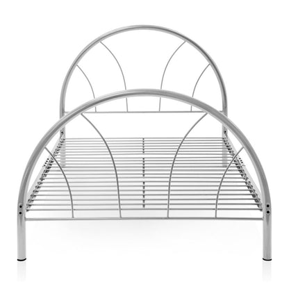 Beasley Modern Metal Full Platform Bed in Silver